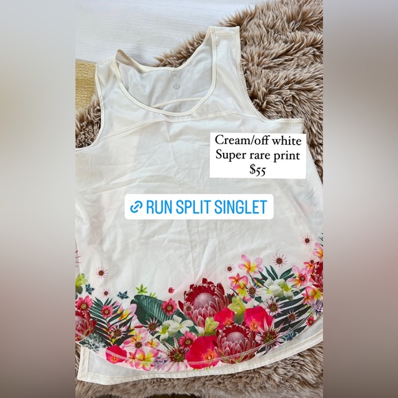 NWOT lululemon Run Split Singlet - Picture 1 of 2